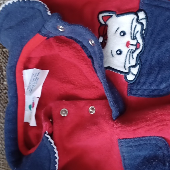 4/$40 Red & Navy Blue Baby Jumpsuit - Size 3/6 Months - Picture 5 of 6